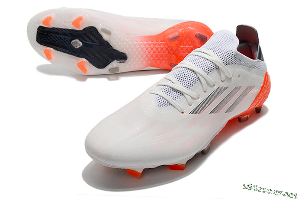 Men's Adidas X Speedflow.1 Messi FG Football Boots - White/Black/Red 3