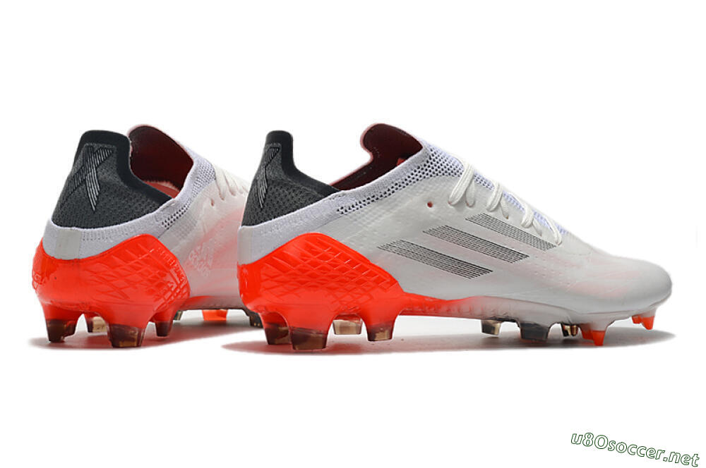 Men's Adidas X Speedflow.1 Messi FG Football Boots - White/Black/Red 6