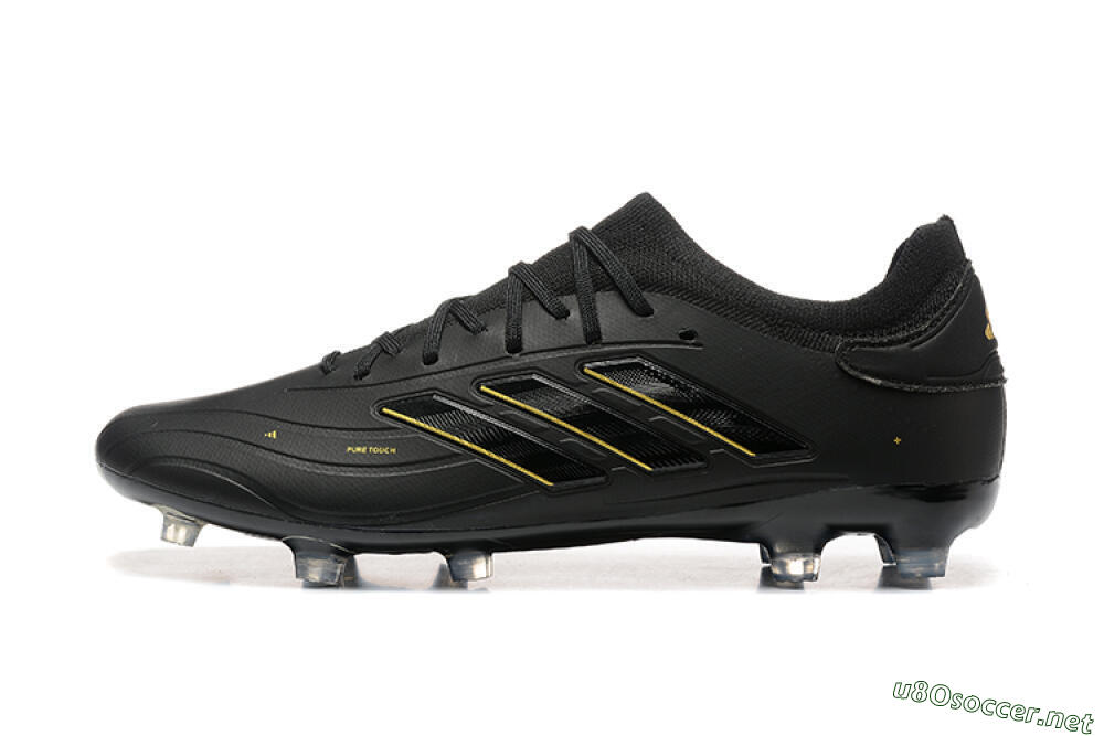 Men's Adidas Copa Pure 2+ FG Football Boots - Black/Gold/Blue 0