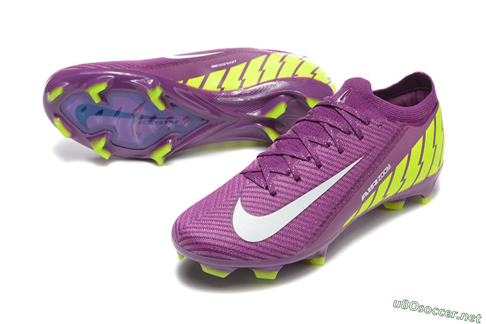 Men's Nike Air Zoom Mercurial Vapor 16 Elite FG Football Boots - Purple/White/Yellow 3