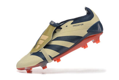Men's Adidas Predator Elite Foldover Tongue FG Football Boots - Gold/Blue/Red