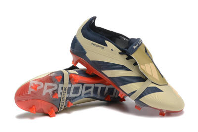 Men's Adidas Predator Elite Foldover Tongue FG Football Boots - Gold/Blue/Red
