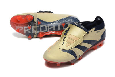 Men's Adidas Predator Elite Foldover Tongue FG Football Boots - Gold/Blue/Red