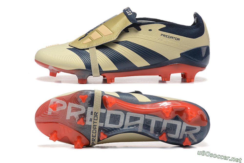 Men's Adidas Predator Elite Foldover Tongue FG Football Boots - Gold/Blue/Red 1