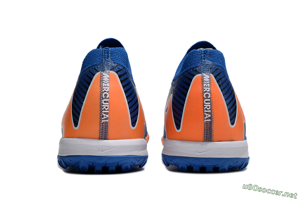 Unisex Nike Air Zoom Mercurial Vapor 16 Elite TF Football Shoes - Blue/White/Orange 5