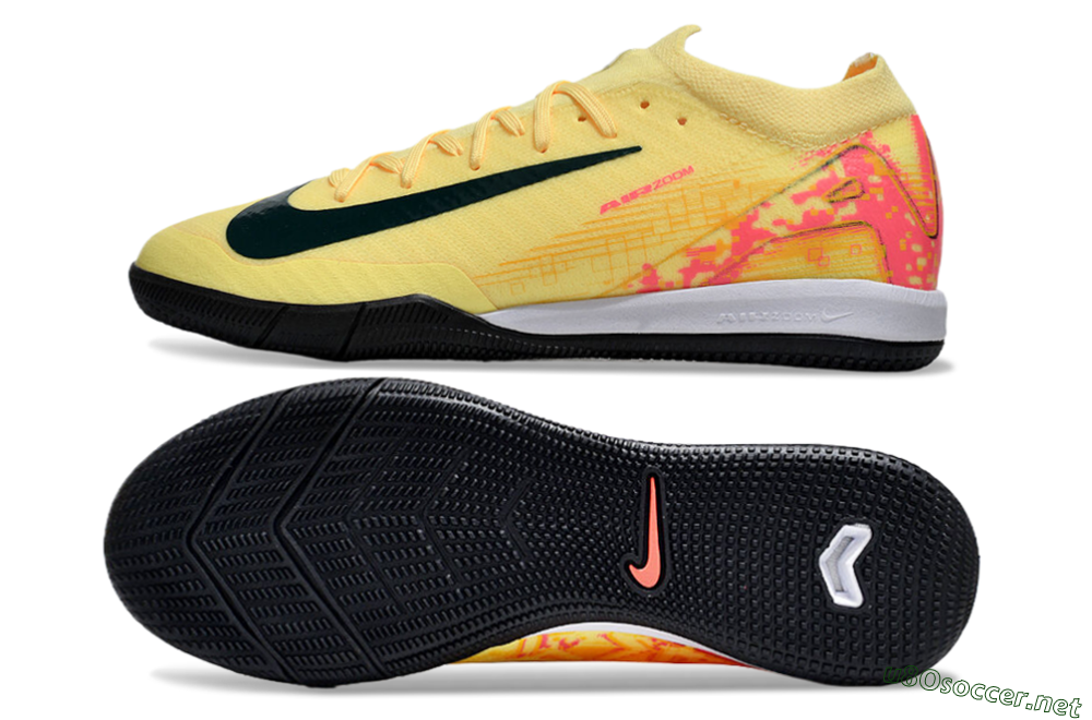 Unisex Nike Air Zoom Mercurial Vapor 16 Elite IC Football Shoes - Yellow/Black/Red 1