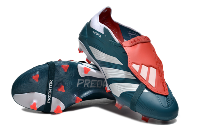 Men's Adidas Predator Elite Foldover Tongue FG Football Boots - Green/White/Red