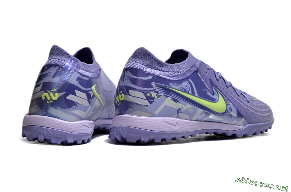 Men's Nike Phantom GX 2 Elite TF Football Shoes - Purple/Yellow/White 6