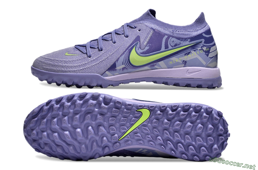 Men's Nike Phantom GX 2 Elite TF Football Shoes - Purple/Yellow/White 1