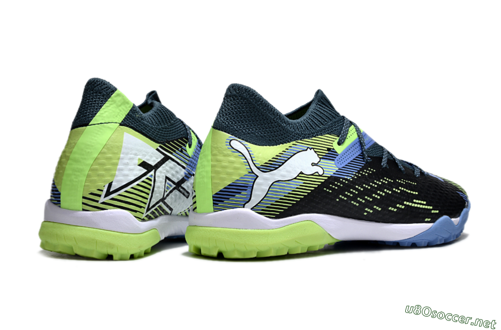 Men's Puma Future Ultimate TF Football Shoes - Black/Yellow/Blue 6