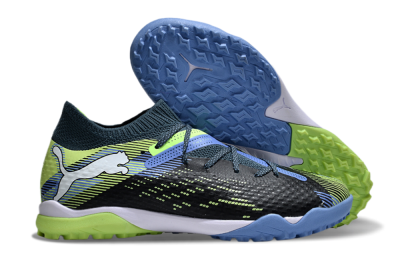 Men's Puma Future Ultimate TF Football Shoes - Black/Yellow/Blue