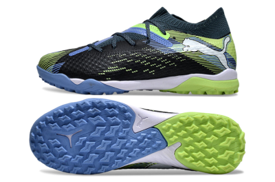 Men's Puma Future Ultimate TF Football Shoes - Black/Yellow/Blue