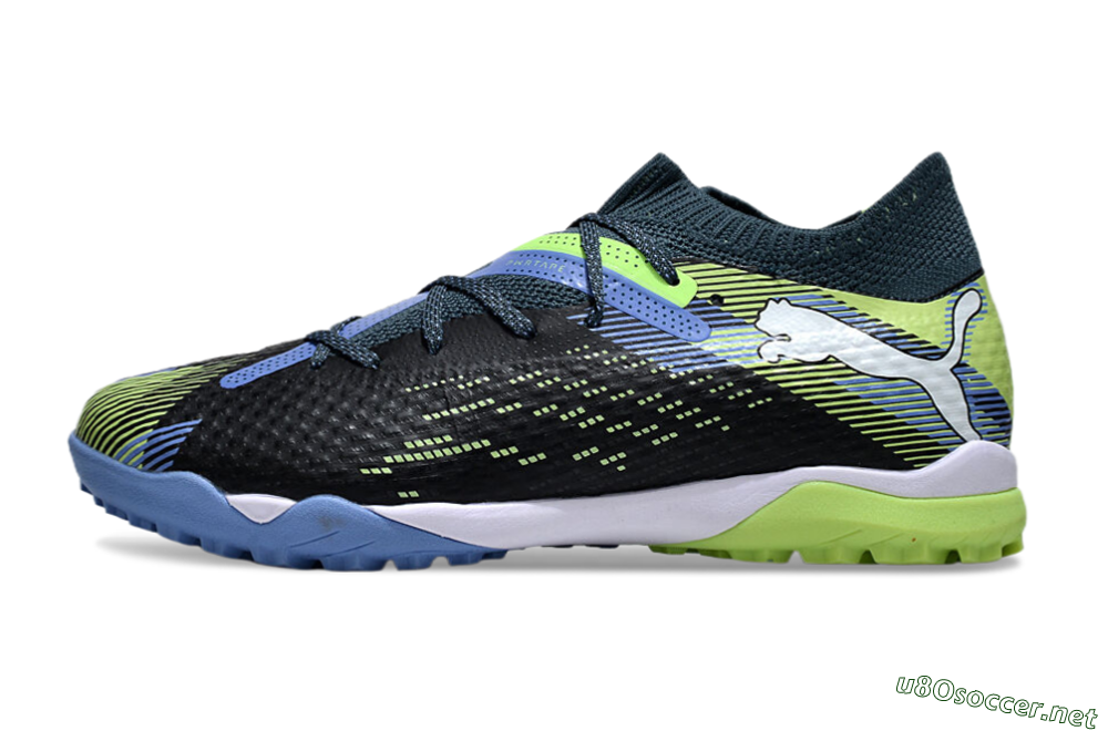 Men's Puma Future Ultimate TF Football Shoes - Black/Yellow/Blue 0