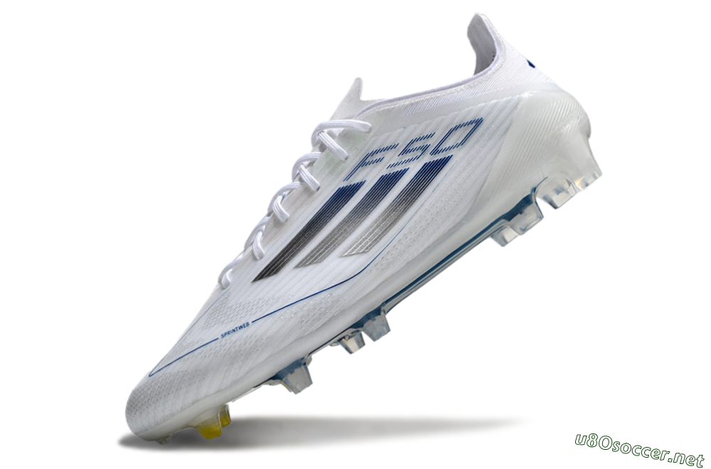 Men's Adidas F50 Elite FG Football Boots - White/Silver/Blue 5