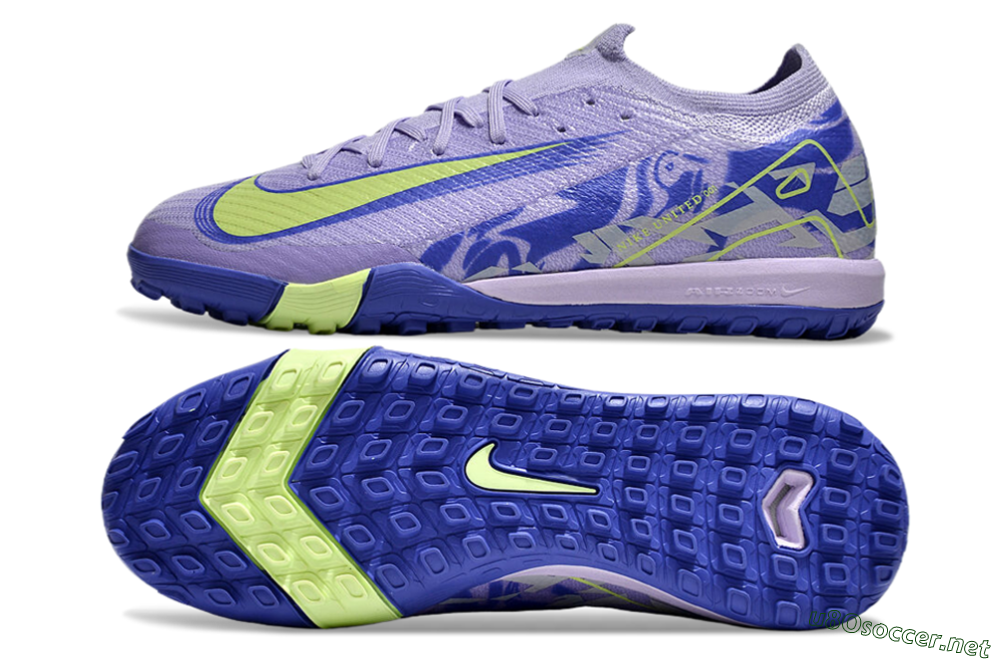 Unisex Nike Air Zoom Mercurial Vapor 16 Elite TF Football Shoes - Purple/Yellow/White 1