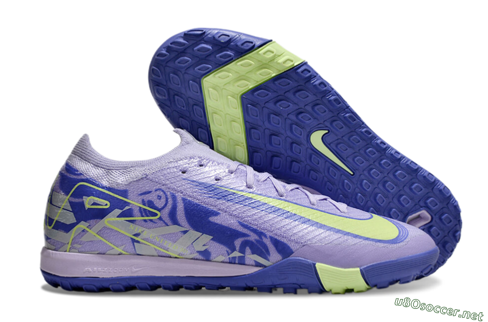 Unisex Nike Air Zoom Mercurial Vapor 16 Elite TF Football Shoes - Purple/Yellow/White 2