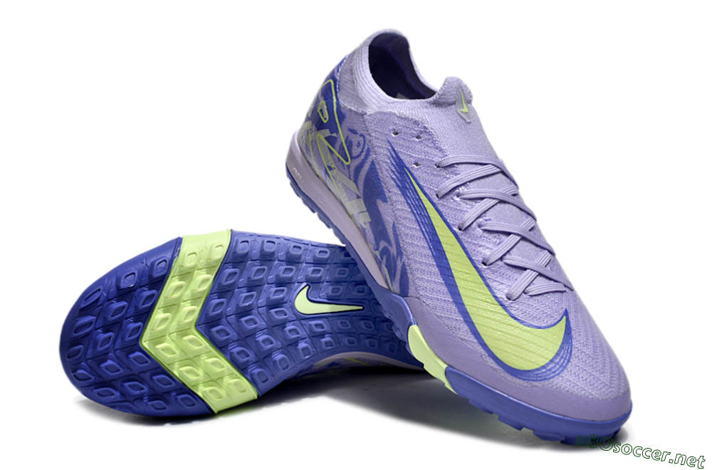 Unisex Nike Air Zoom Mercurial Vapor 16 Elite TF Football Shoes - Purple/Yellow/White 3