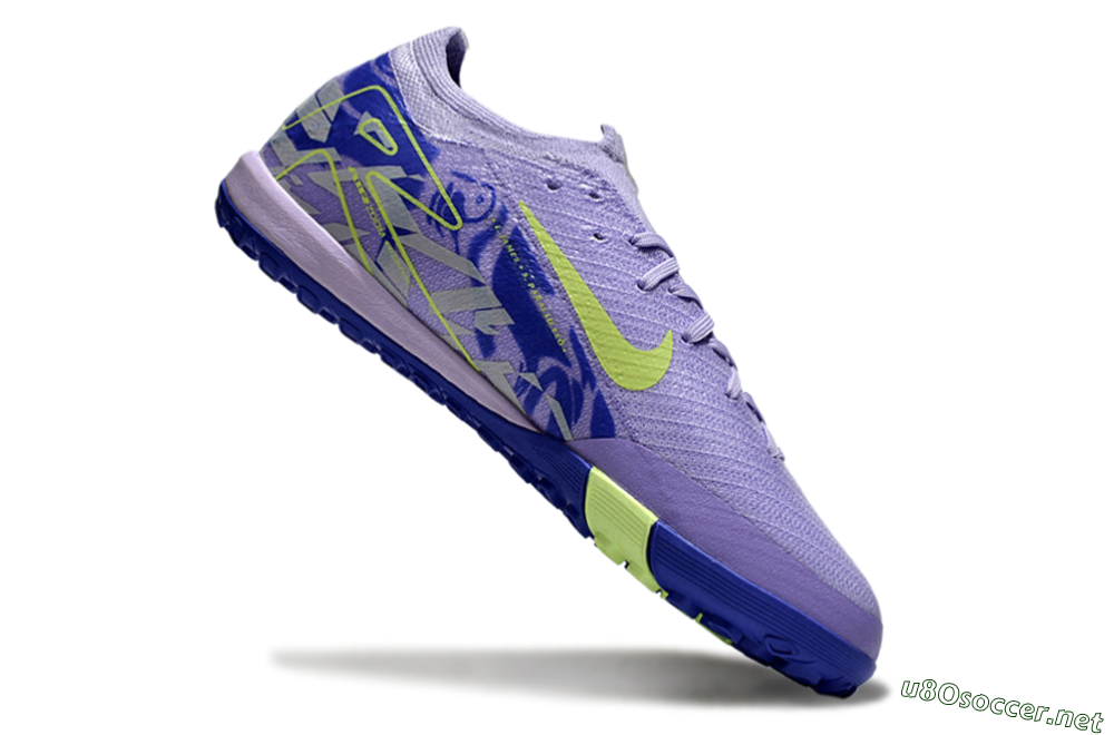 Unisex Nike Air Zoom Mercurial Vapor 16 Elite TF Football Shoes - Purple/Yellow/White 4