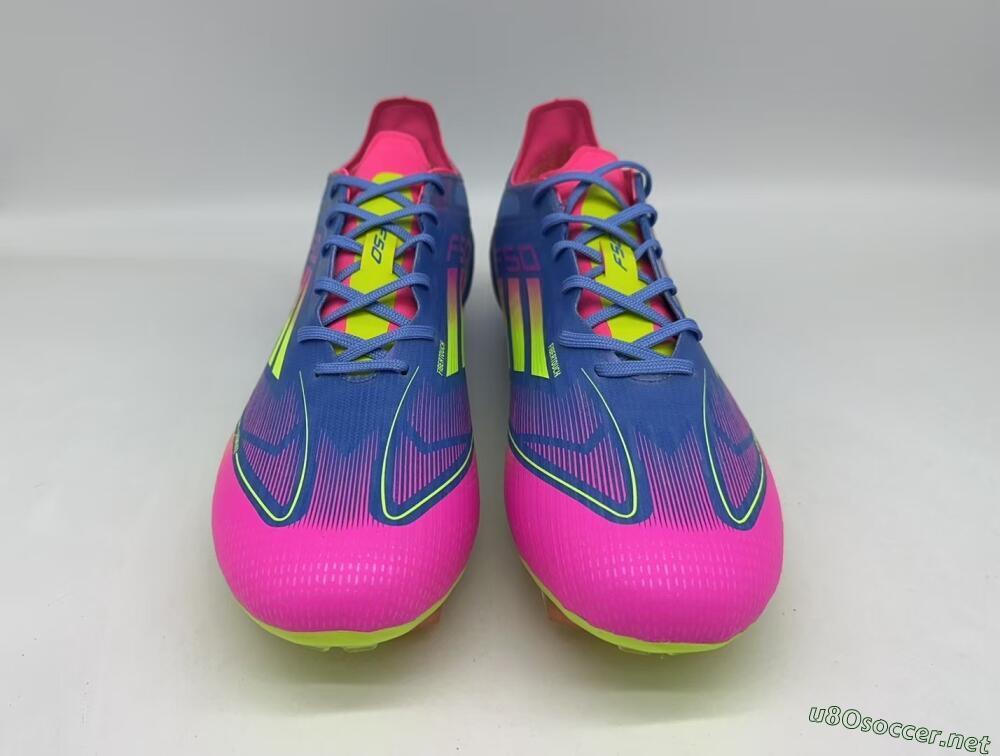 Men's Adidas F50 Elite TF Football Shoes - Blue/Pink/Yellow