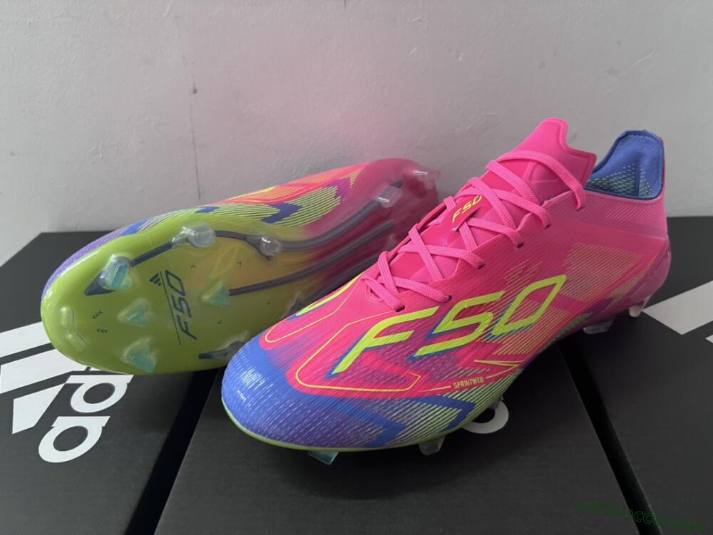 Men's Adidas F50 Elite FG Football Boots - Red/Yellow/Blue