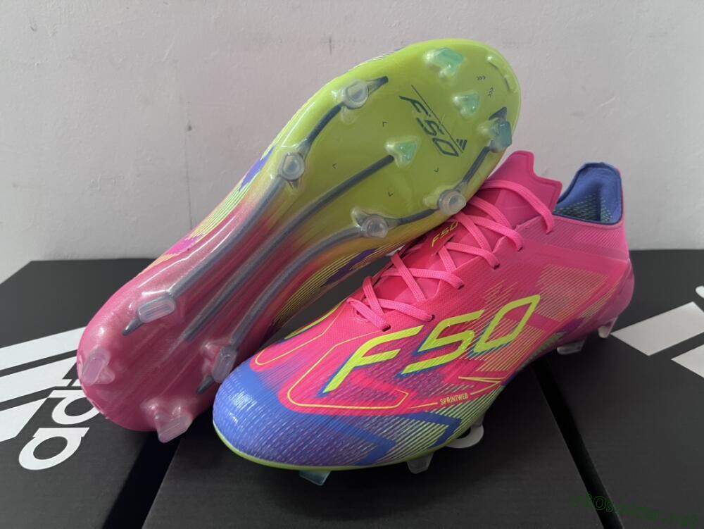 Men's Adidas F50 Elite FG Football Boots - Red/Yellow/Blue