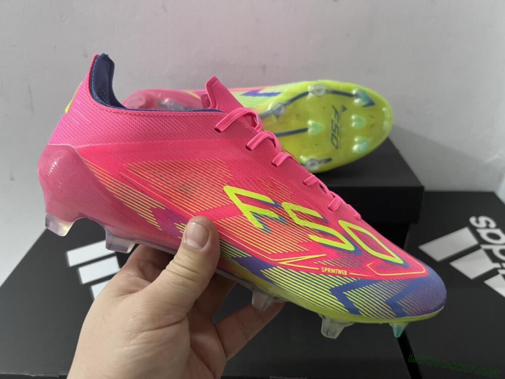 Men's Adidas F50 Elite FG Football Boots - Red/Yellow/Blue