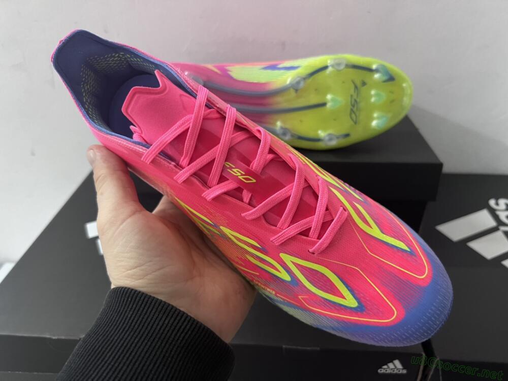 Men's Adidas F50 Elite FG Football Boots - Red/Yellow/Blue