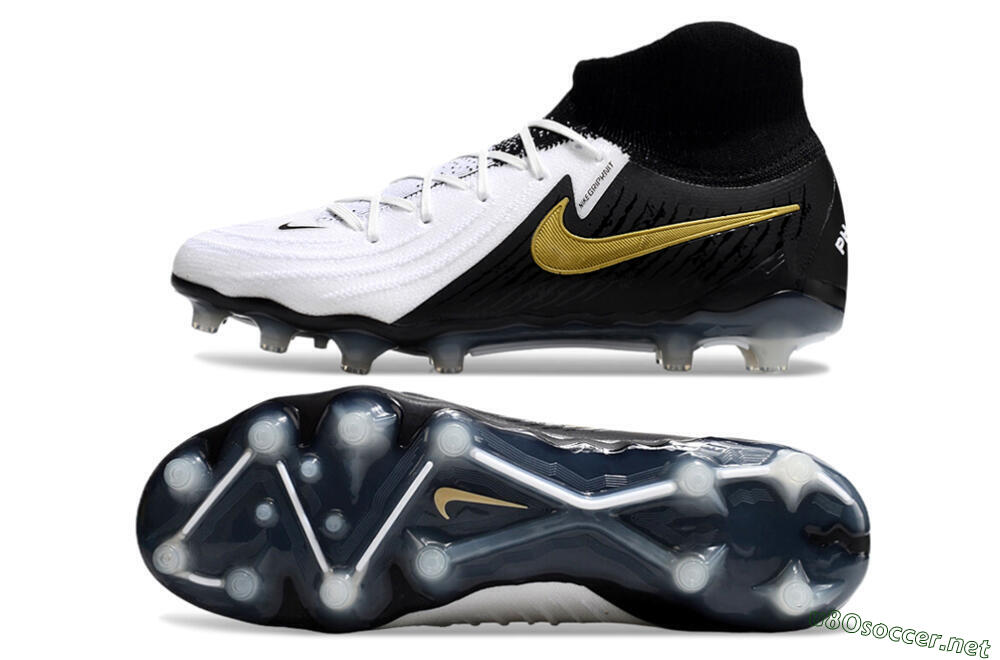 Men's Nike Phantom Luna Elite AG Football Boots - White/Black/Gold 1