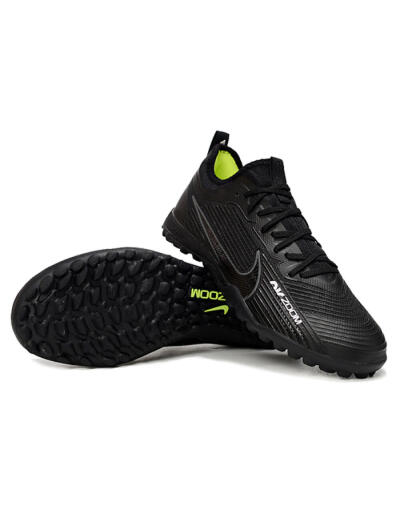 Unisex Nike Air Zoom Mercurial Vapor 15 Pro TF Football Shoes - Black/Grey/Yellow