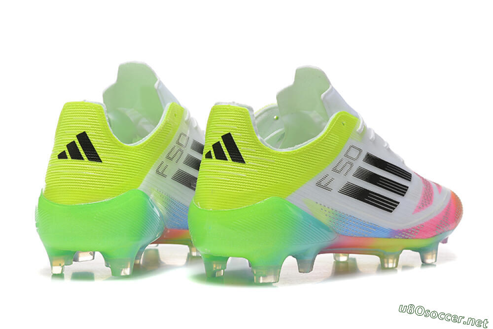 Men's Adidas F50 Elite FG Football Boots - White/Pink/Yellow 5