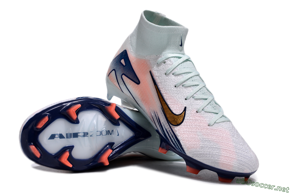 Unisex Nike Air Zoom Mercurial Superfly 10 Elite FG Football Boots - Jade/Pink/Gold 4