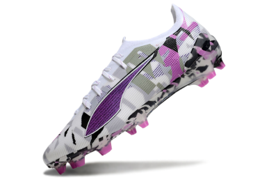 Men's Puma Ultra Ultimate FG Football Boots - White/Purple/Black