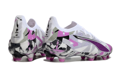Men's Puma Ultra Ultimate FG Football Boots - White/Purple/Black