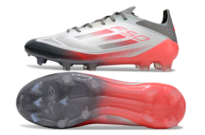 Men's Adidas F50 Elite FG Football Boots - White/Silver/Red