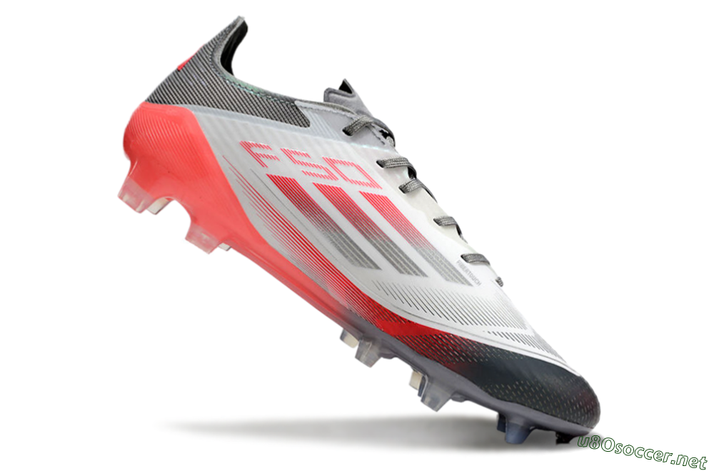 Men's Adidas F50 Elite FG Football Boots - White/Silver/Red 4