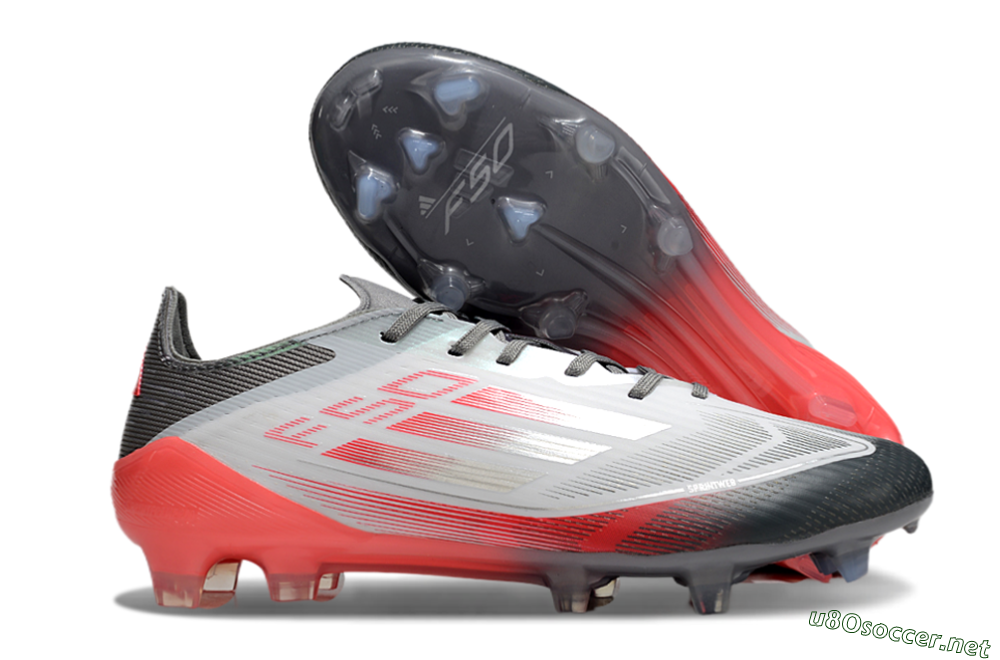 Men's Adidas F50 Elite FG Football Boots - White/Silver/Red 2