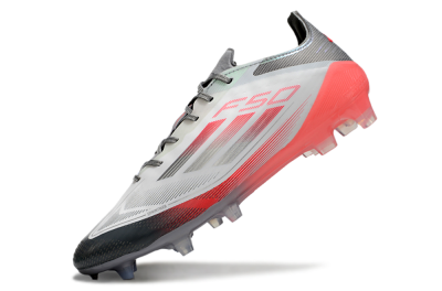 Men's Adidas F50 Elite FG Football Boots - White/Silver/Red