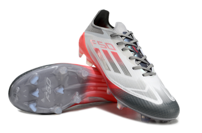 Men's Adidas F50 Elite FG Football Boots - White/Silver/Red