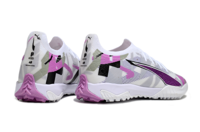 Men's Puma Ultra Ultimate TF Football Shoes - White/Purple/Black