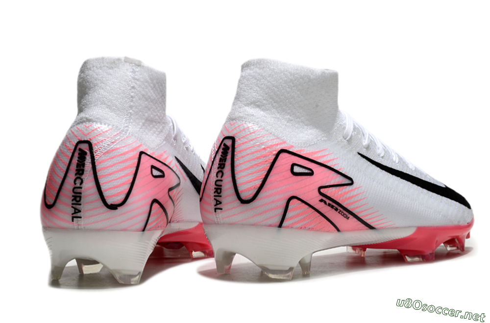 Unisex Nike Air Zoom Mercurial Superfly 10 Elite FG Football Boots - White/Black/Pink 6