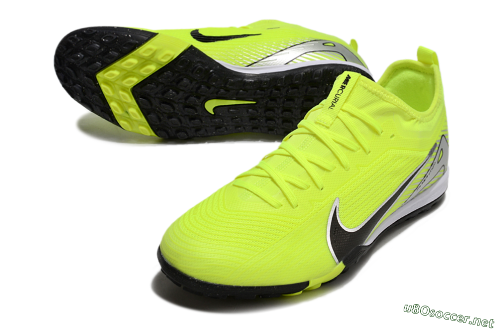 Unisex Nike Air Zoom Mercurial Vapor 16 Pro TF Football Shoes - Yellow/Black/Silver 3