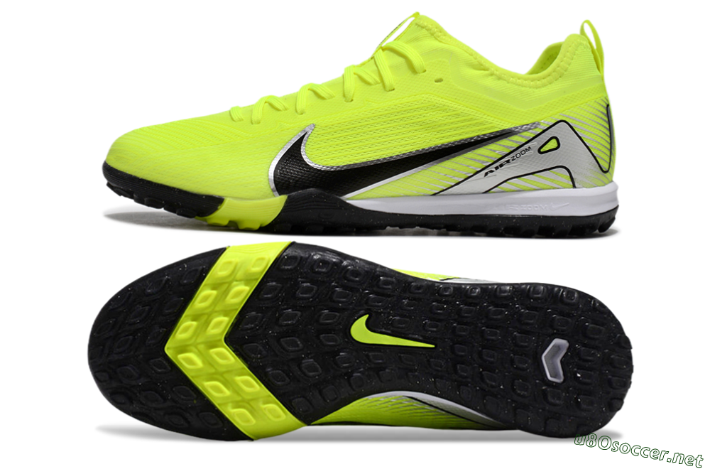 Unisex Nike Air Zoom Mercurial Vapor 16 Pro TF Football Shoes - Yellow/Black/Silver 1