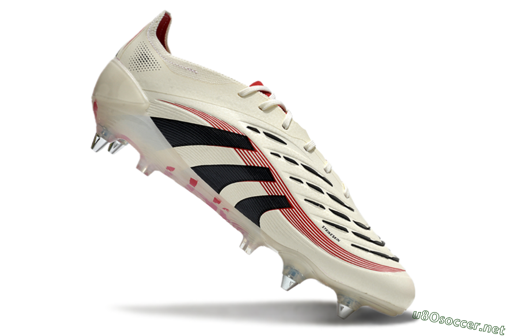 Men's Adidas Predator 25 Elite SG Football Boots - White/Black/Red 4