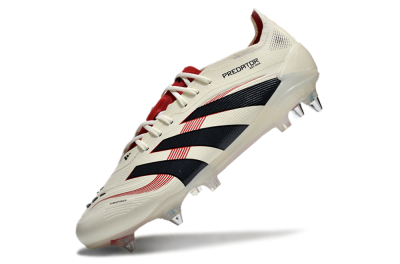 Men's Adidas Predator 25 Elite SG Football Boots - White/Black/Red