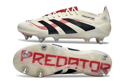 Men's Adidas Predator 25 Elite SG Football Boots - White/Black/Red