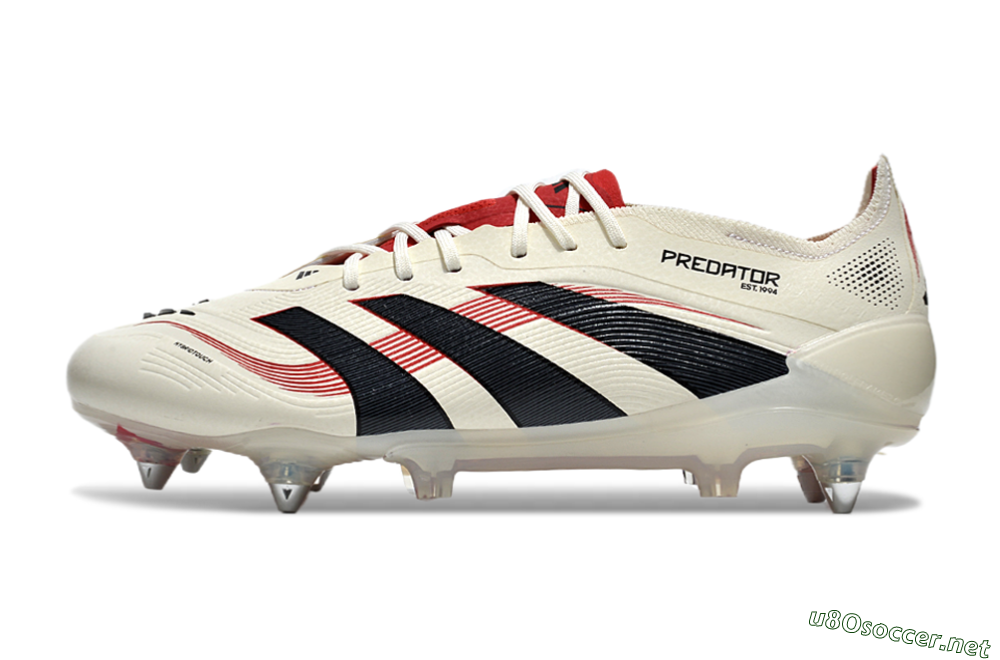 Men's Adidas Predator 25 Elite SG Football Boots - White/Black/Red 0