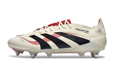 Men's Adidas Predator 25 Elite SG Football Boots - White/Black/Red