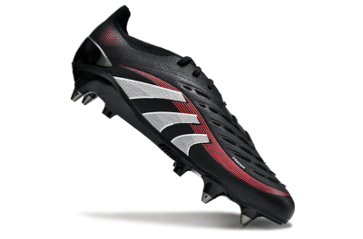 Men's Adidas Predator 25 Elite SG Football Boots - Black/White/Red