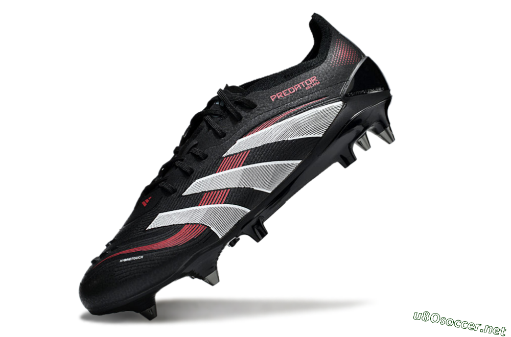 Men's Adidas Predator 25 Elite SG Football Boots - Black/White/Red 5