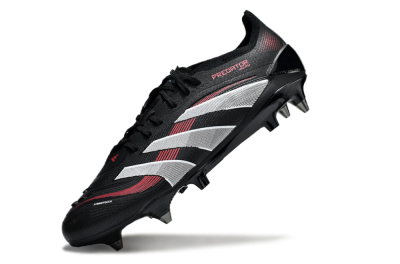 Men's Adidas Predator 25 Elite SG Football Boots - Black/White/Red